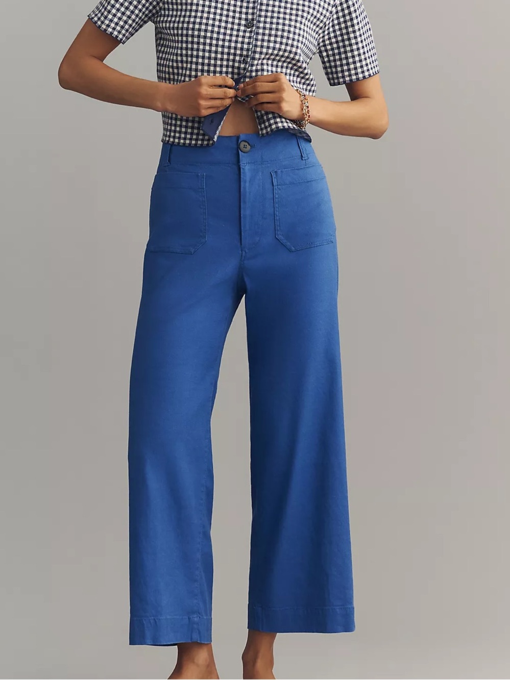Maeve x Anthropologie Colette European Linen Stretch Wide Leg Pants